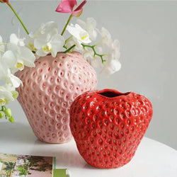 Decorative Vase | Dimpled Seed Texture & High-Gloss | Ceramic