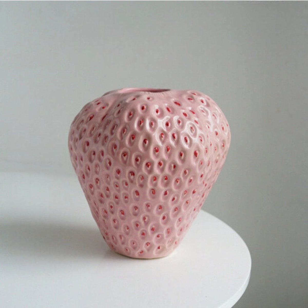 Decorative Vase | Dimpled Seed Texture & High-Gloss | Ceramic