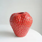 Decorative Vase | Dimpled Seed Texture & High-Gloss | Ceramic