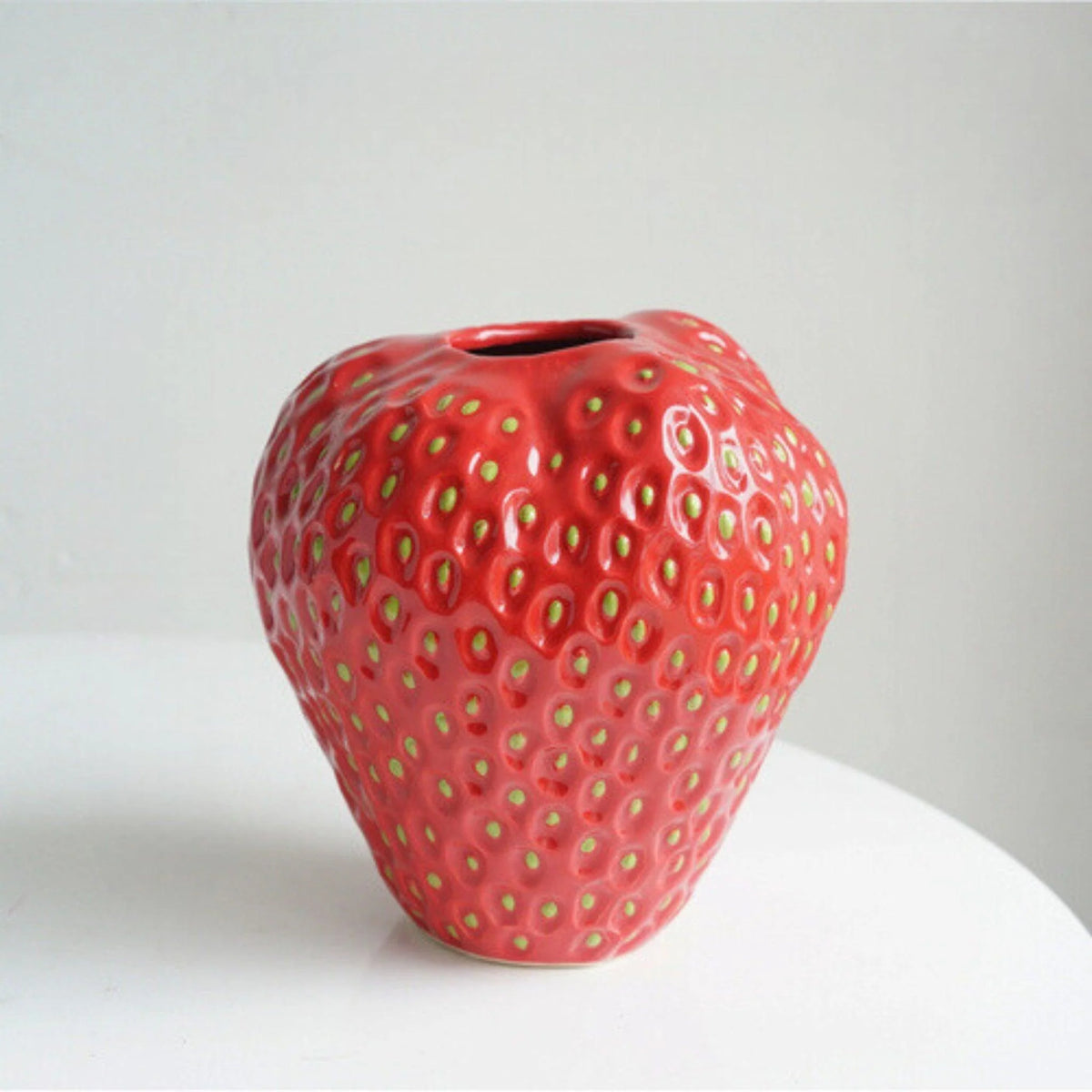Decorative Vase | Dimpled Seed Texture & High-Gloss | Ceramic