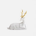 Deer Figurine | Geometric Resin Shelf Decor