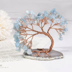 Decorative Gemstone Tree | Natural Stone Leaves & Flexible Branches