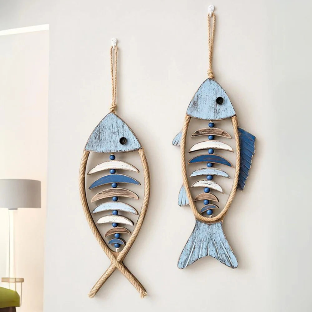 Decorative Fish Wall Hanging in Maritime Style