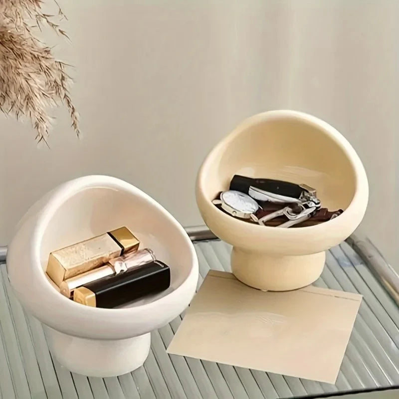Desk Accessory Holder | Mushroom-Inspired Ceramic