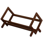Desk Bookshelf Organizer | Bamboo Open Slat Cradle & X-Frame