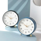 Desk Clock | Silent Sweep Movement Metal Frame & Peg Feet
