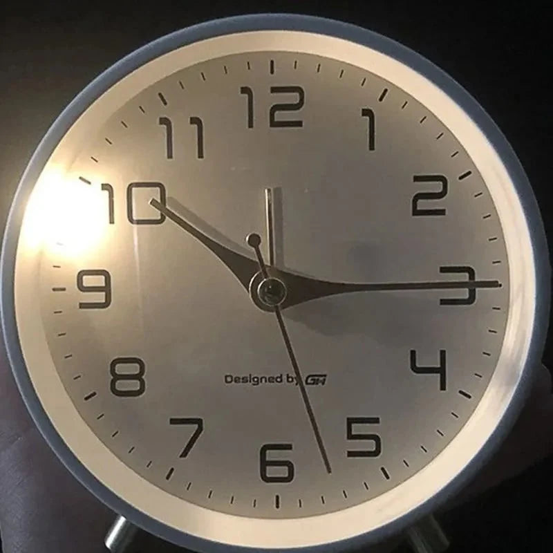 Desk Clock | Silent Sweep Movement Metal Frame & Peg Feet