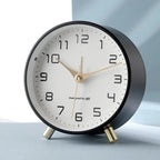 Desk Clock | Silent Sweep Movement Metal Frame & Peg Feet