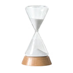Desk Hourglass | Borosilicate Glass & Beechwood Base | 30/15 Min Timer