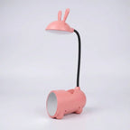 Desk Lamp | Bunny-Shaped Targeted LED & Pen Holder | USB-Powered