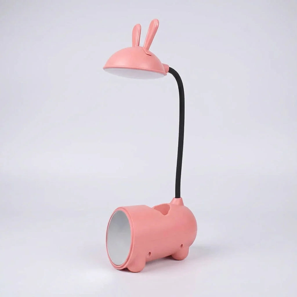 Desk Lamp | Bunny-Shaped Targeted LED & Pen Holder | USB-Powered