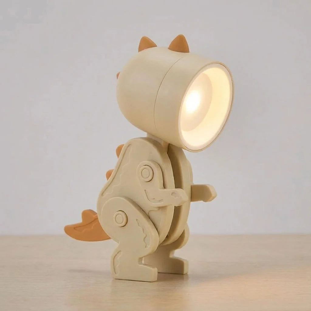 Desk Lamp | Dinosaur Character Foldable & Clip-On | Battery/USB