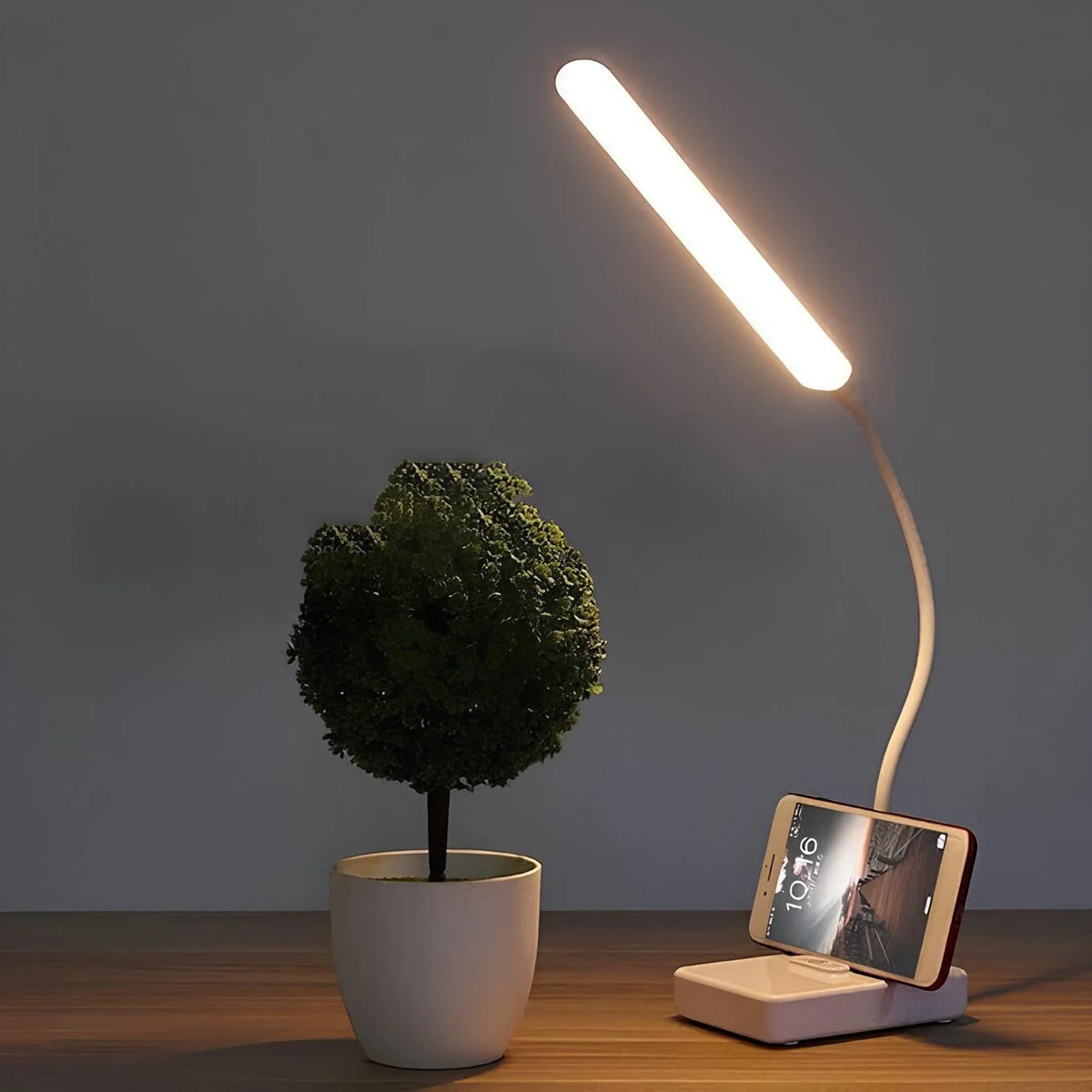 Desk Lamp | Flexible Arm & Dimmable 3-Color | USB Rechargeable & Plug-In