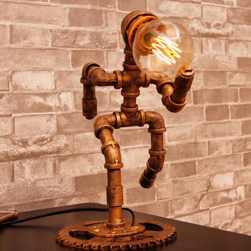 Desk Lamp | Vintage Athlete Metal Design | Integrated LED
