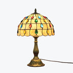 Table Lamp | Shell-Shaped Shade & Teardrop Accents | 35 cm