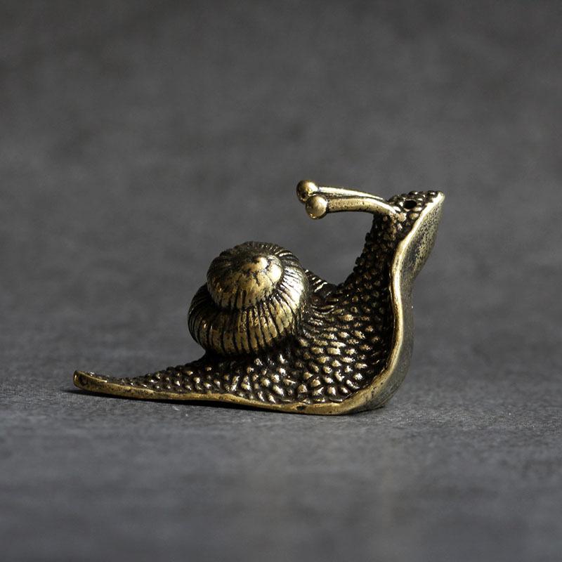Desk Ornament | Pure Copper Mini Snail Sculpture
