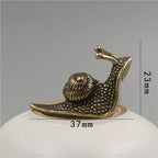 Desk Ornament | Pure Copper Mini Snail Sculpture