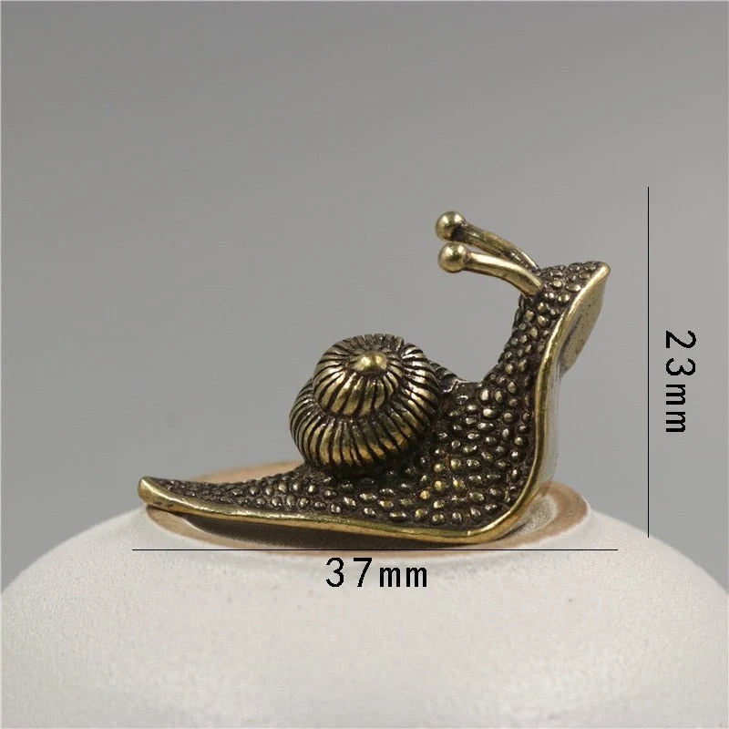Desk Ornament | Pure Copper Mini Snail Sculpture