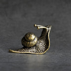 Desk Ornament | Pure Copper Mini Snail Sculpture