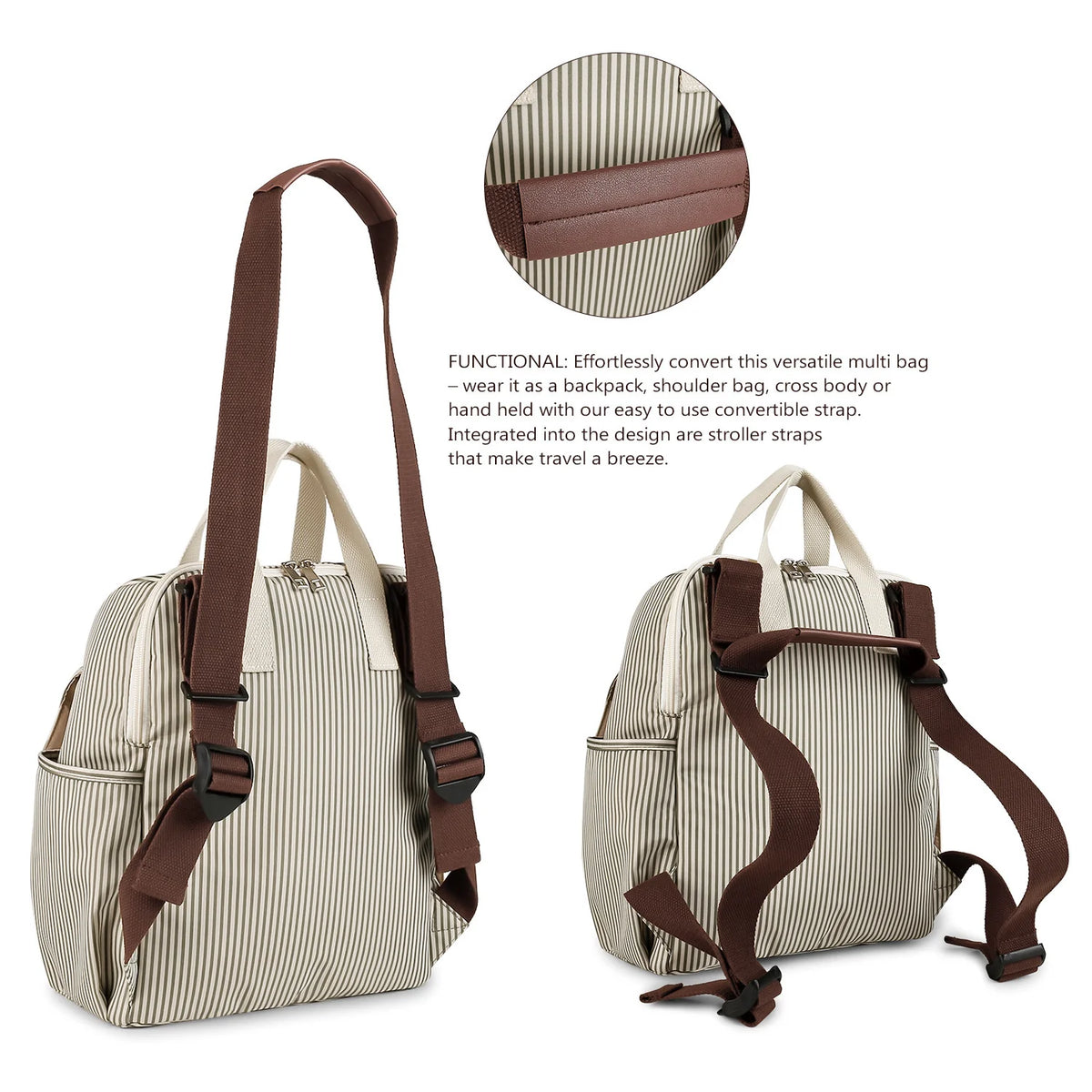 Diaper Backpack | Integrated Changing Mat & Organizer Pockets