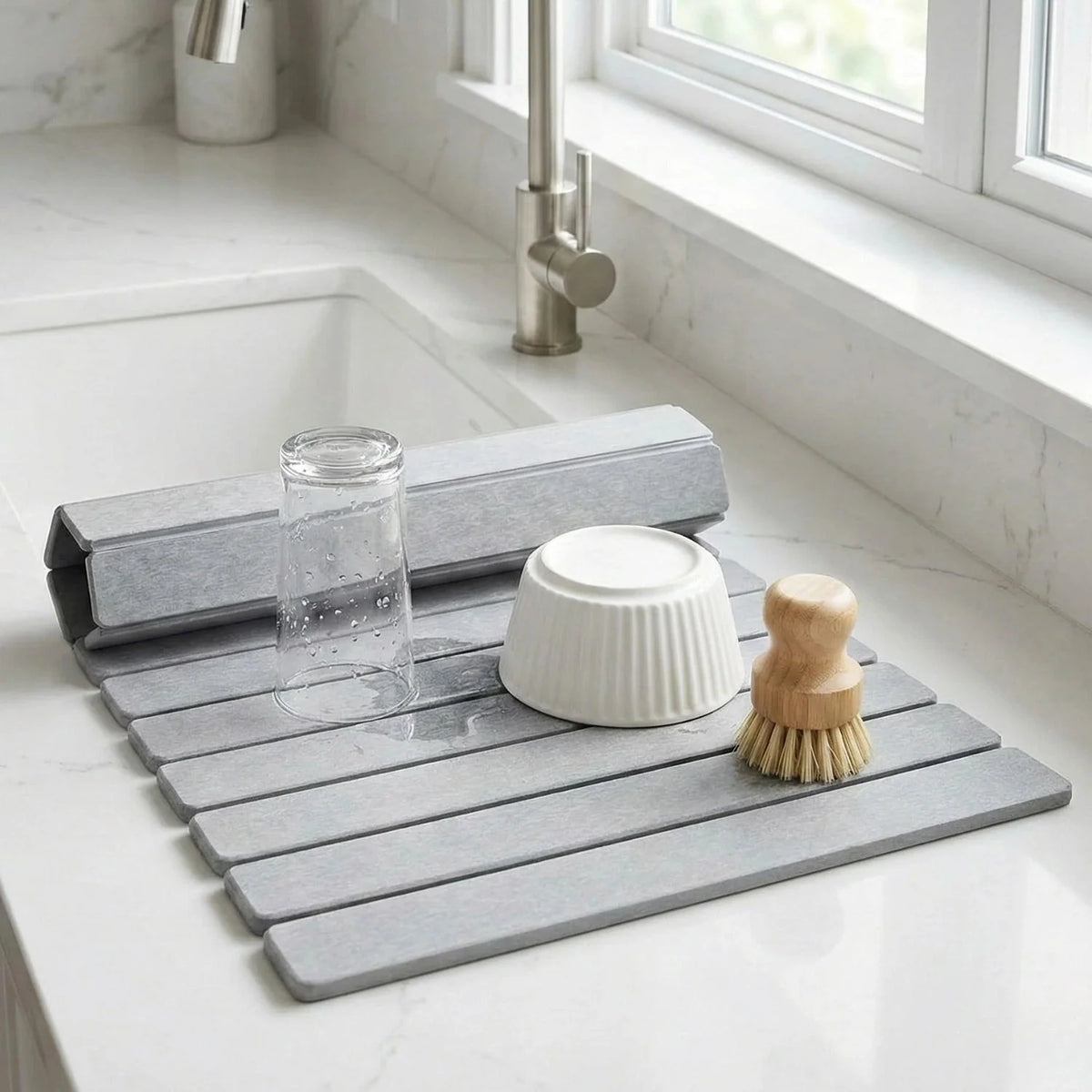 Diatomite Stone Mat | Fast-Drying & Antibacterial | Foldable