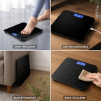 Digital Body Scale | USB-Rechargeable & High-Precision