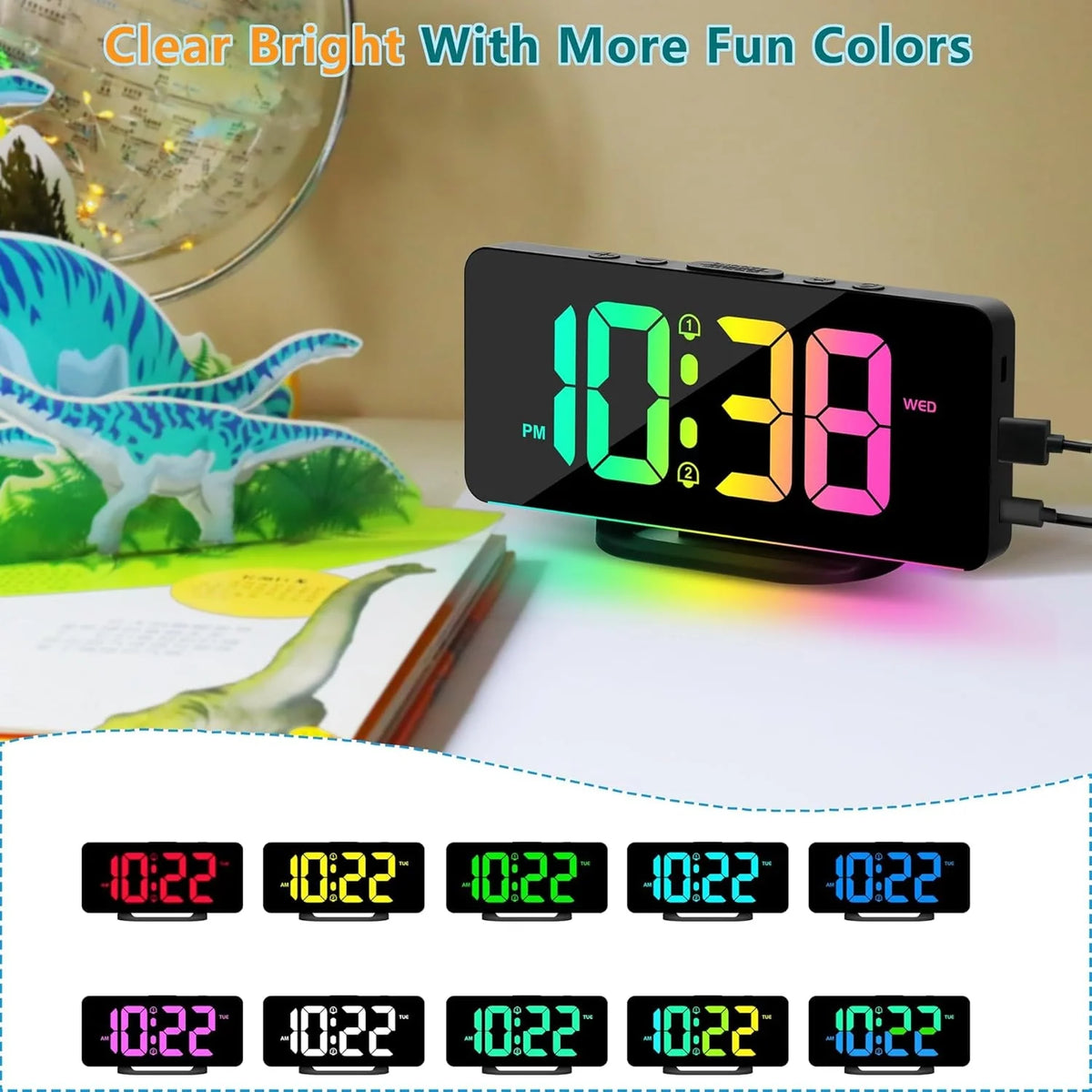 Digital Clock | 10-Inch Display & 19 Reminders | Wireless Remote