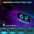 Digital Clock | 10-Inch Display & 19 Reminders | Wireless Remote