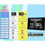 Digital Clock | 10-Inch Display & 19 Reminders | Wireless Remote