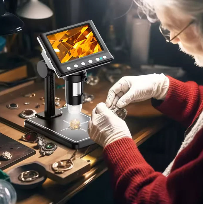 Digital Microscope | 1000X Magnification & 4.3-Inch LCD
