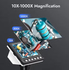 Digital Microscope | 1000X Magnification & 4.3-Inch LCD
