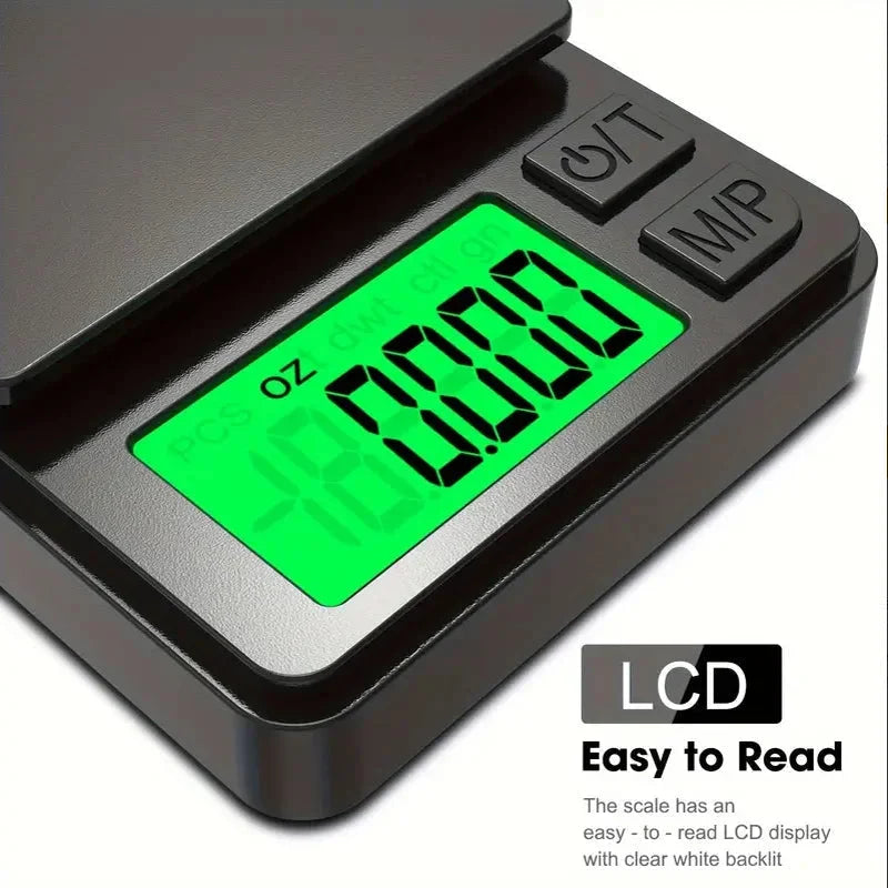 Digital Scale | 0.1 g Precision & Backlit LCD | Max 1000 g