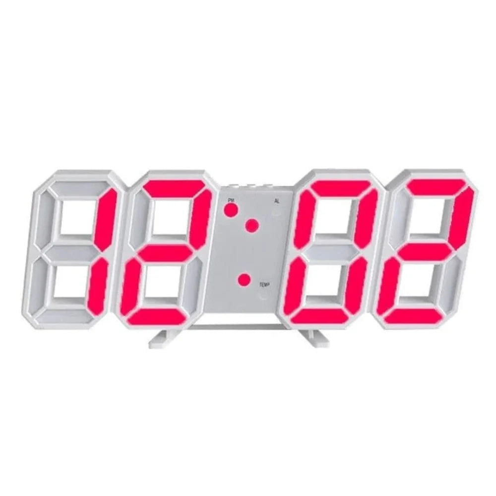 Digital Wall Clock | 3D LED Display & Auto-Dimming | USB Powered