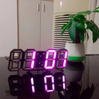 Digital Wall Clock | 3D LED Numbers & Dimmable Night Mode | USB-Powered