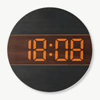 Digital Wall Clock | Bamboo LED Display & Silent Movement | 30 cm