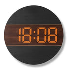 Digital Wall Clock | Bamboo LED Display & Silent Movement | 30 cm