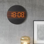 Digital Wall Clock | Bamboo LED Display & Silent Movement | 30 cm