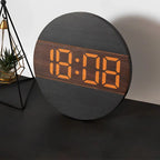 Digital Wall Clock | Bamboo LED Display & Silent Movement | 30 cm