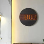 Digital Wall Clock | Bamboo LED Display & Silent Movement | 30 cm