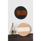 Digital Wall Clock | Bamboo LED Display & Silent Movement | 30 cm