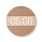 Digital Wall Clock | Bamboo LED Display & Silent Movement | 30 cm