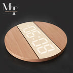 Digital Wall Clock | Bamboo LED Display & Silent Movement | 30 cm