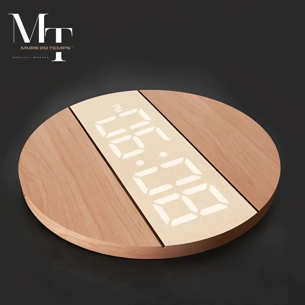 Digital Wall Clock | Bamboo LED Display & Silent Movement | 30 cm