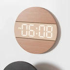 Digital Wall Clock | Bamboo LED Display & Silent Movement | 30 cm