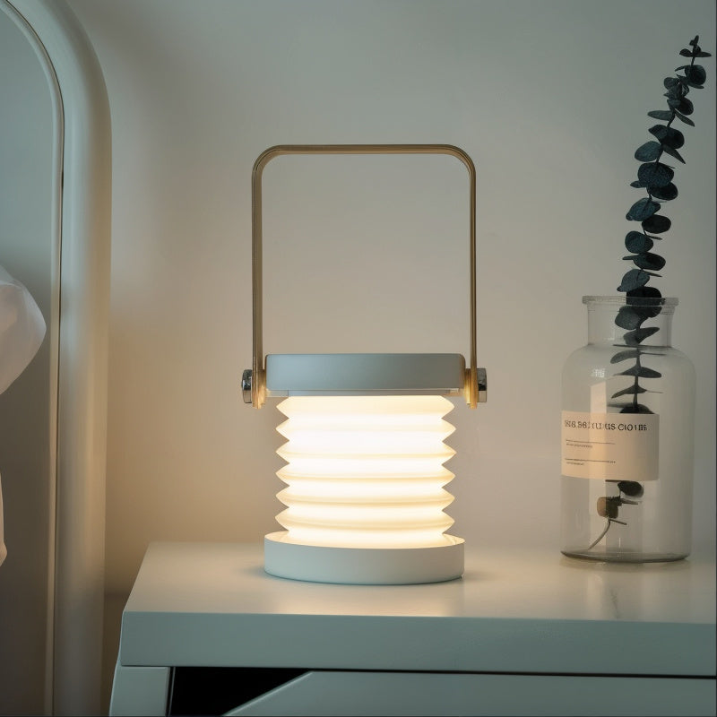 LED Lantern | Dimmable & USB Rechargeable | Wood & Metal