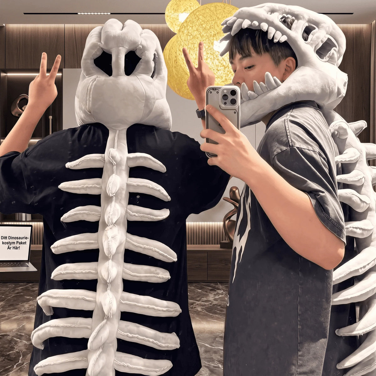 Dinosaur Hat | Realistic Skeleton & Machine Washable Plush | Child & Adult Sizes
