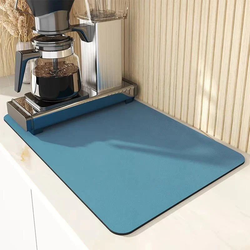 Dish Drying Mat | Super Absorbent & Quick-Drying | Non-Slip Rubber Backing