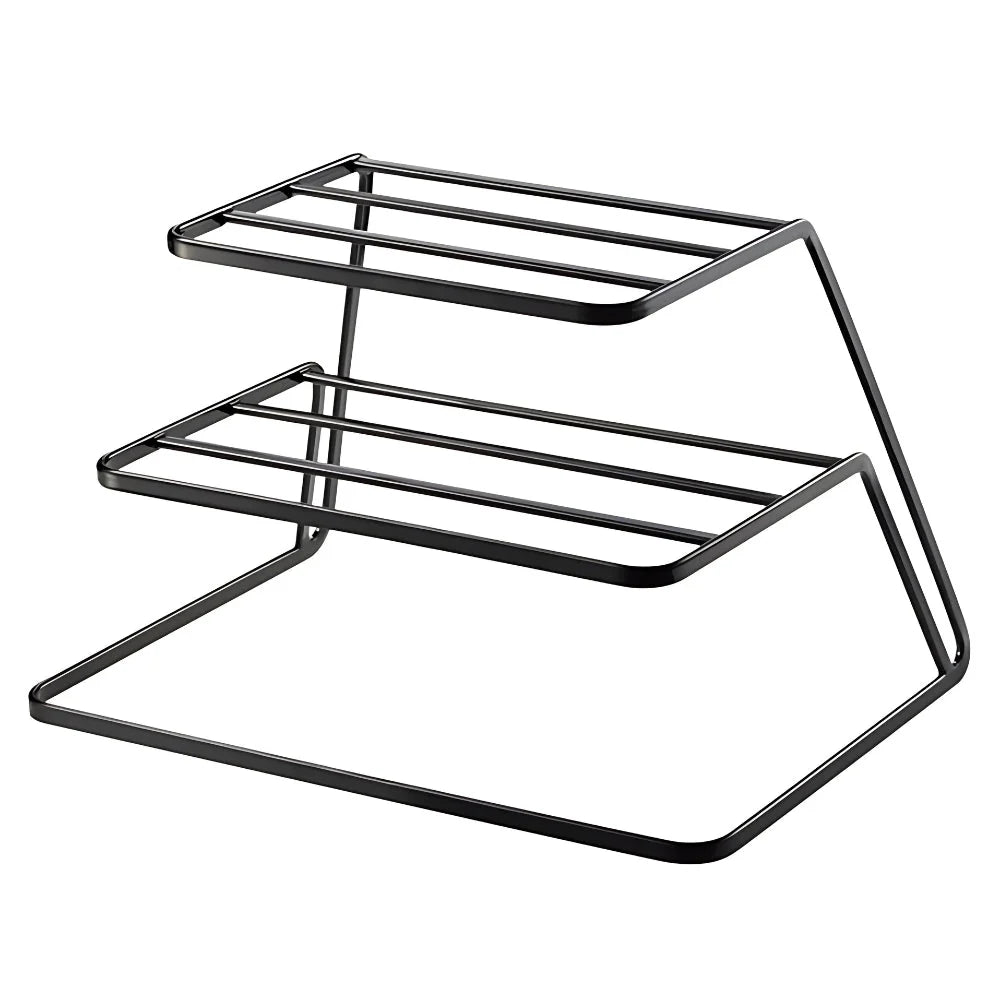 Dish Rack | Two-Tier Stainless Steel & Space-Saving | 11 x 8 x 7 in