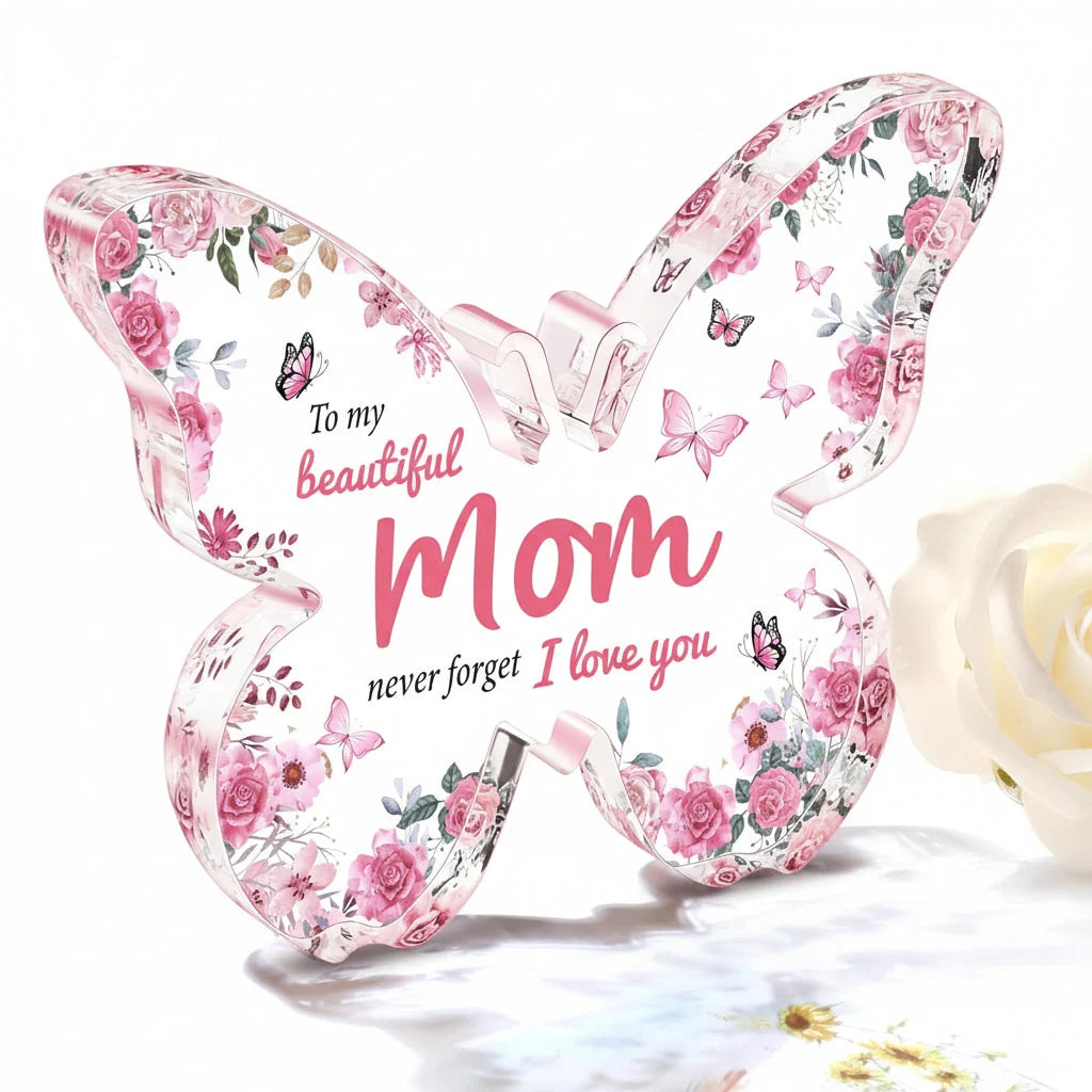 Display Plaque | Acrylic Butterfly Cutout & Heartfelt Message