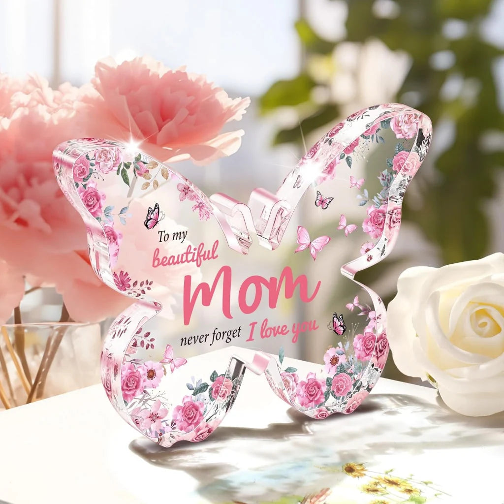 Display Plaque | Acrylic Butterfly Cutout & Heartfelt Message